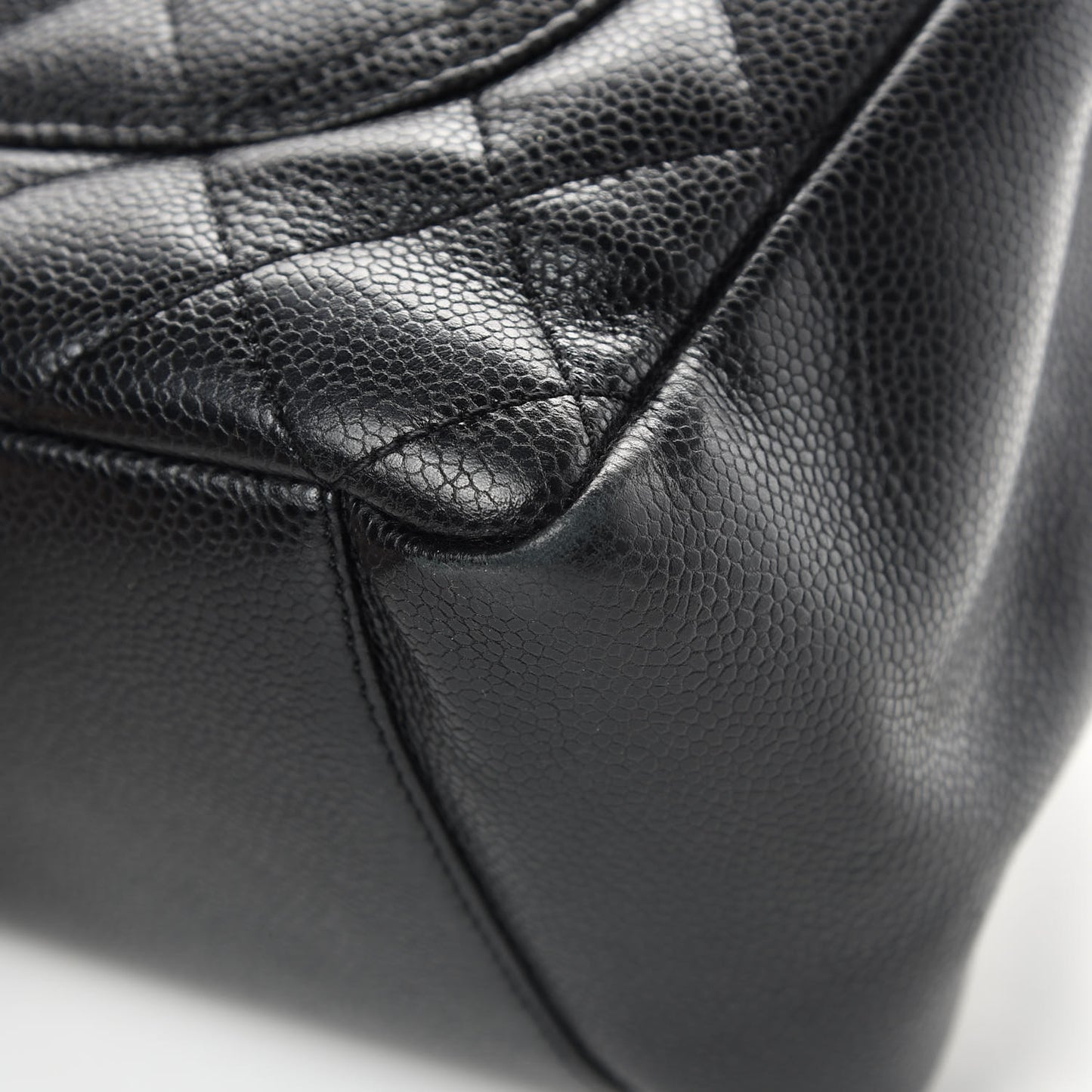 Caviar Quilted Grand Shopping Tote GST Black