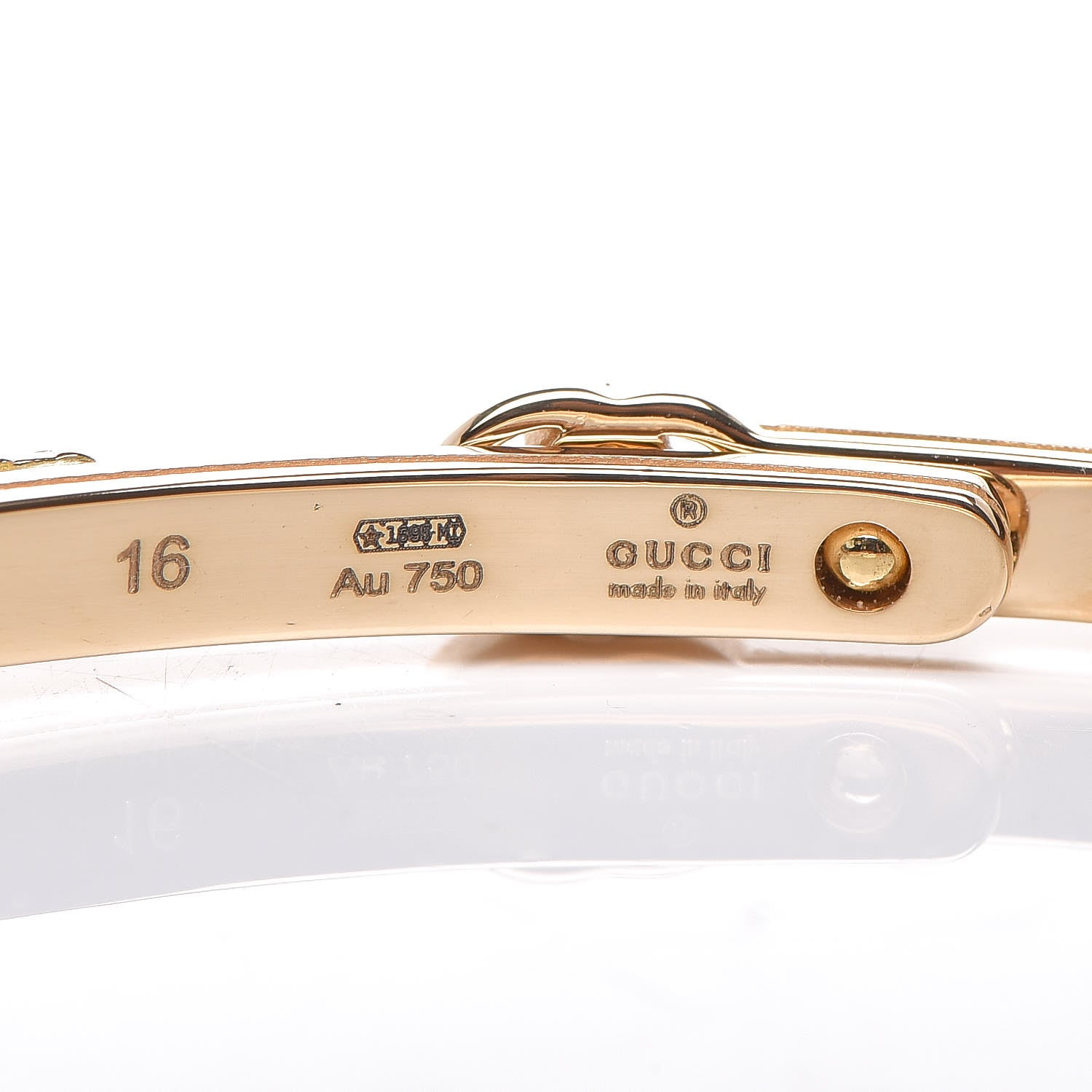Gucci 18K Yellow Gold Diamond XS Running Bracelet 4 of 4