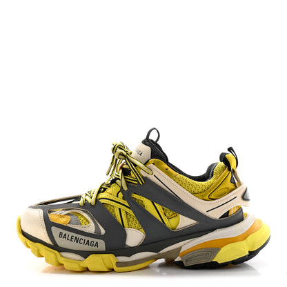 Balenciaga Mesh Nylon Mens Track Sneakers 40 Yellow Black White 1 of 19