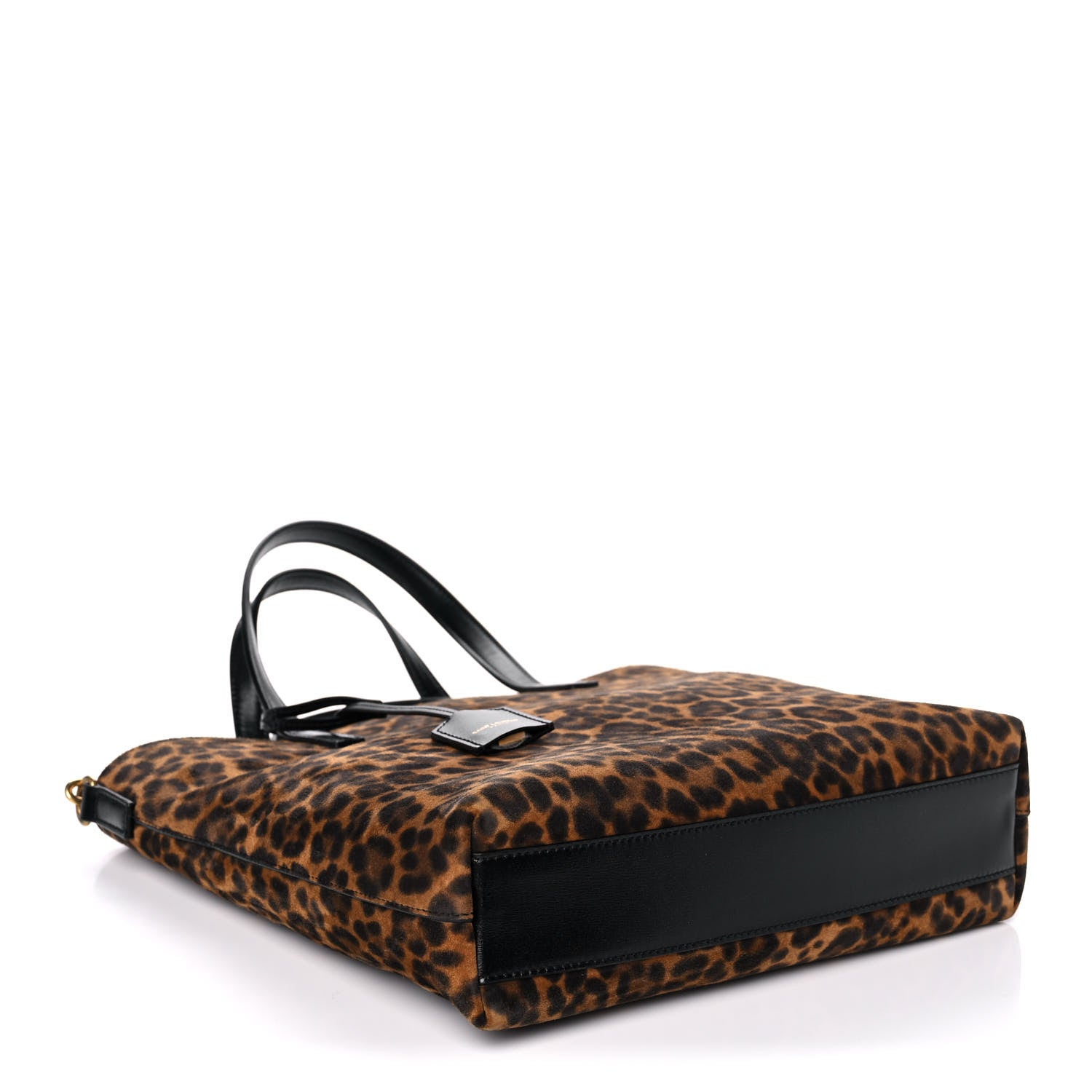 Saint Laurent Suede Leopard Print Toy Shopping Tote Naturale 4 of 12