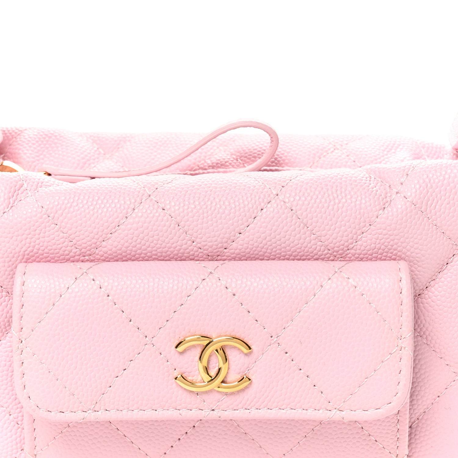 Chanel Caviar Quilted Polly Pocket Pouch Hobo Light Pink 8 of 11