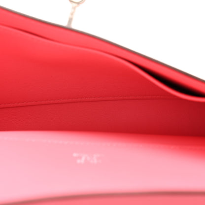 Hermes Swift Kelly Cut Clutch Pochette Rose Azalee 5 of 8