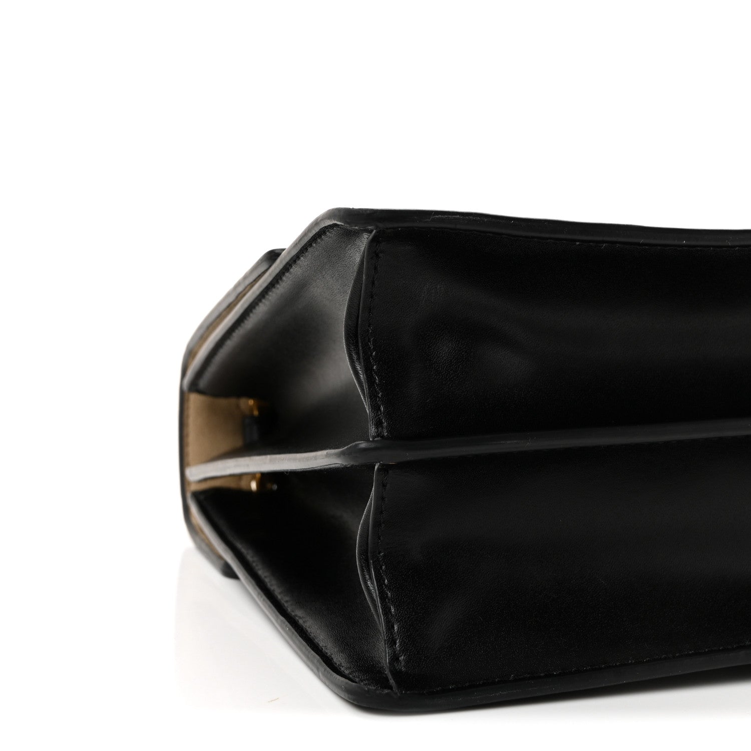 Fendi Vitello Liberty Bi-Color FF 1974 Embossed Kan U Shoulder Bag Black Maya 9 of 10