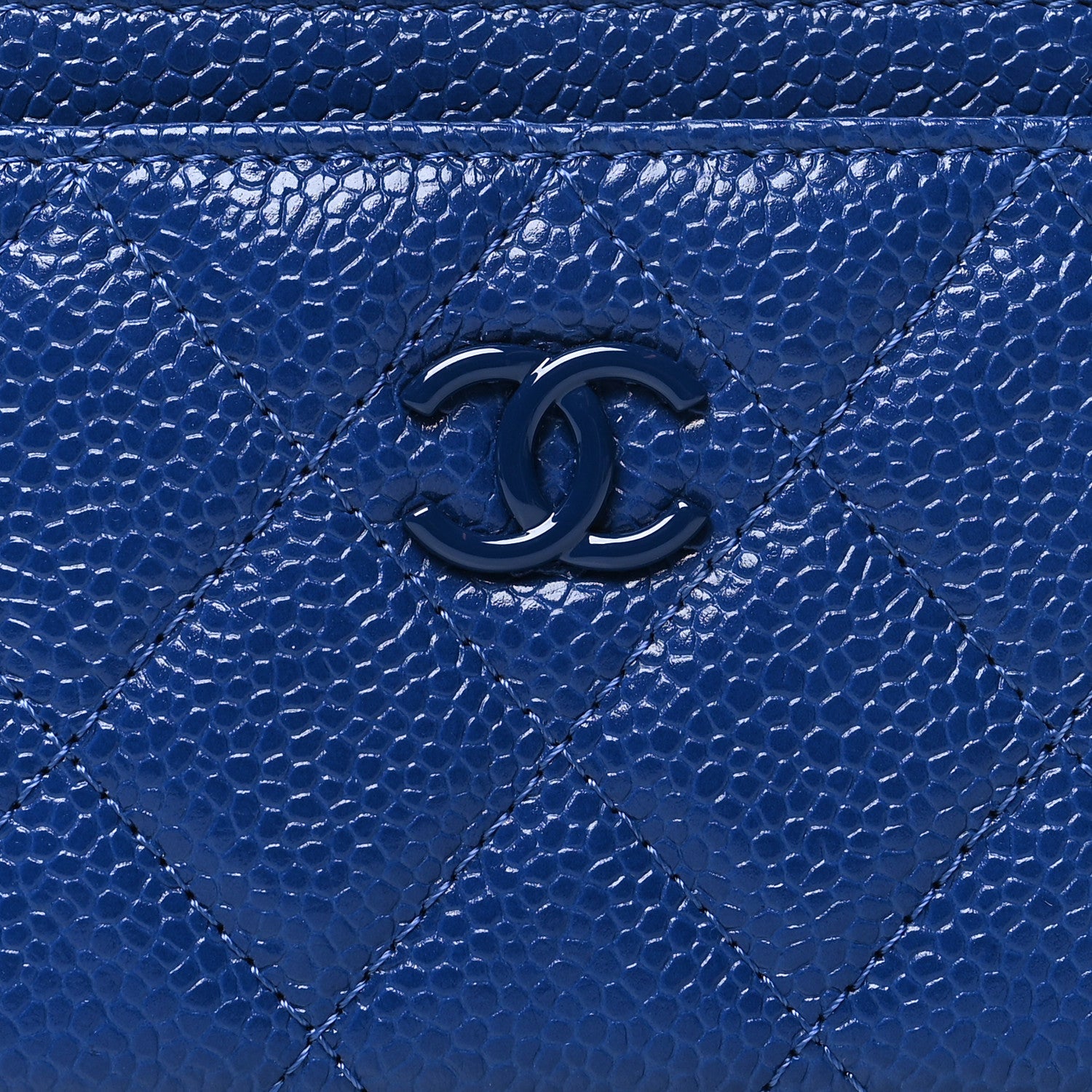 Chanel Caviar Quilted Incognito Card Holder Blue 9 of 11