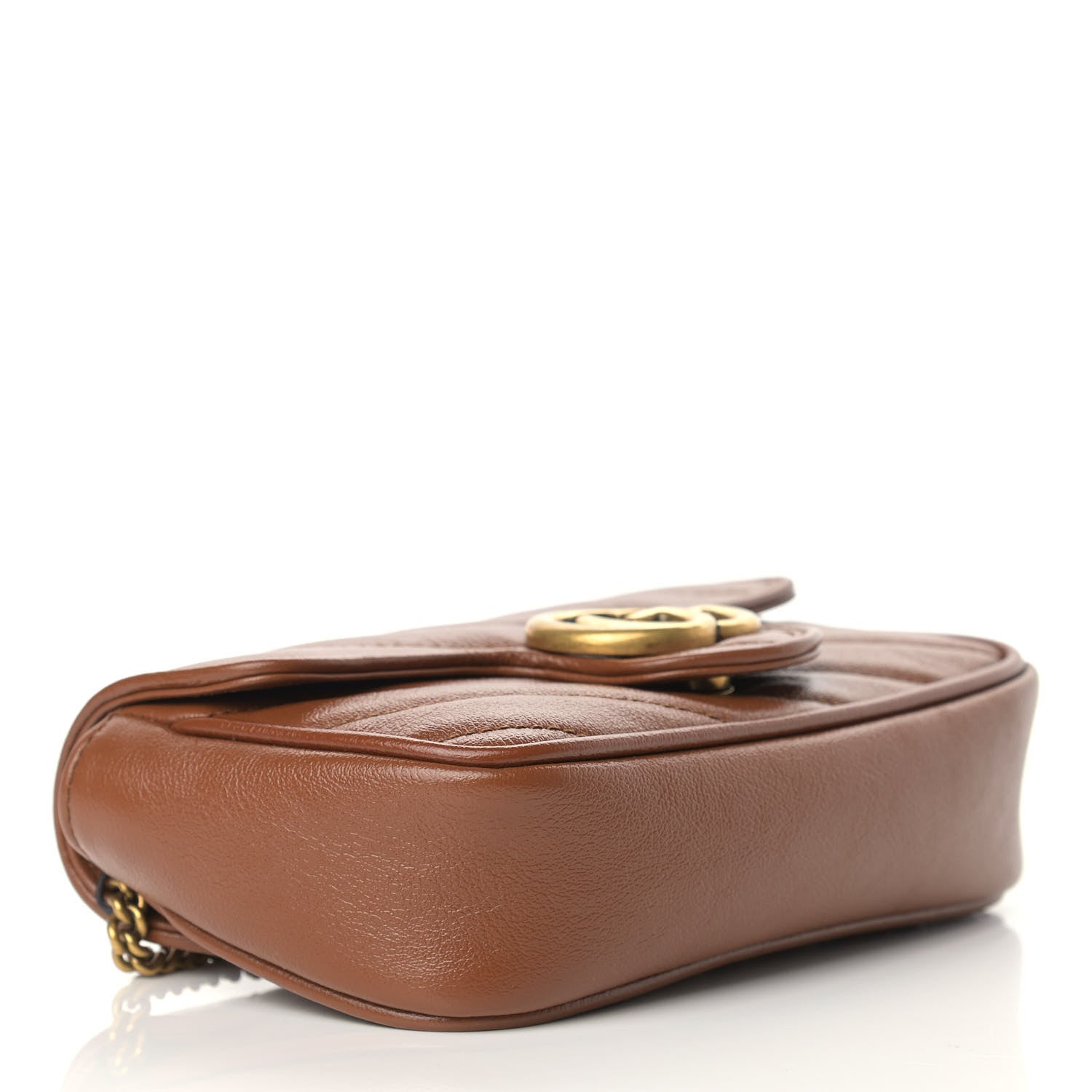Gucci Azalea Calfskin Matelasse Diagonal Super Mini GG Marmont Shoulder Bag Cuir 4 of 9