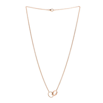 Cartier 18K Pink Gold Interlocking LOVE Necklace 3 of 6