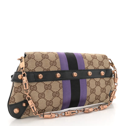 Gucci Tom Ford Monogram Horsebit Web Clutch Purple 3 of 13