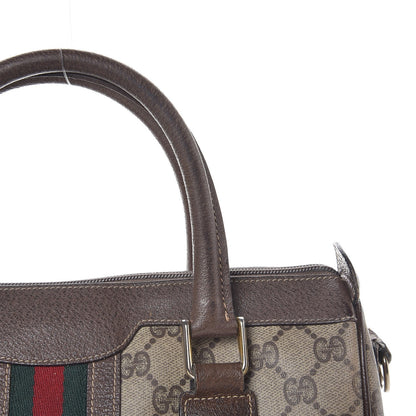 Gucci GG Plus Monogram Vintage Web Small Boston Dark Brown 14 of 25