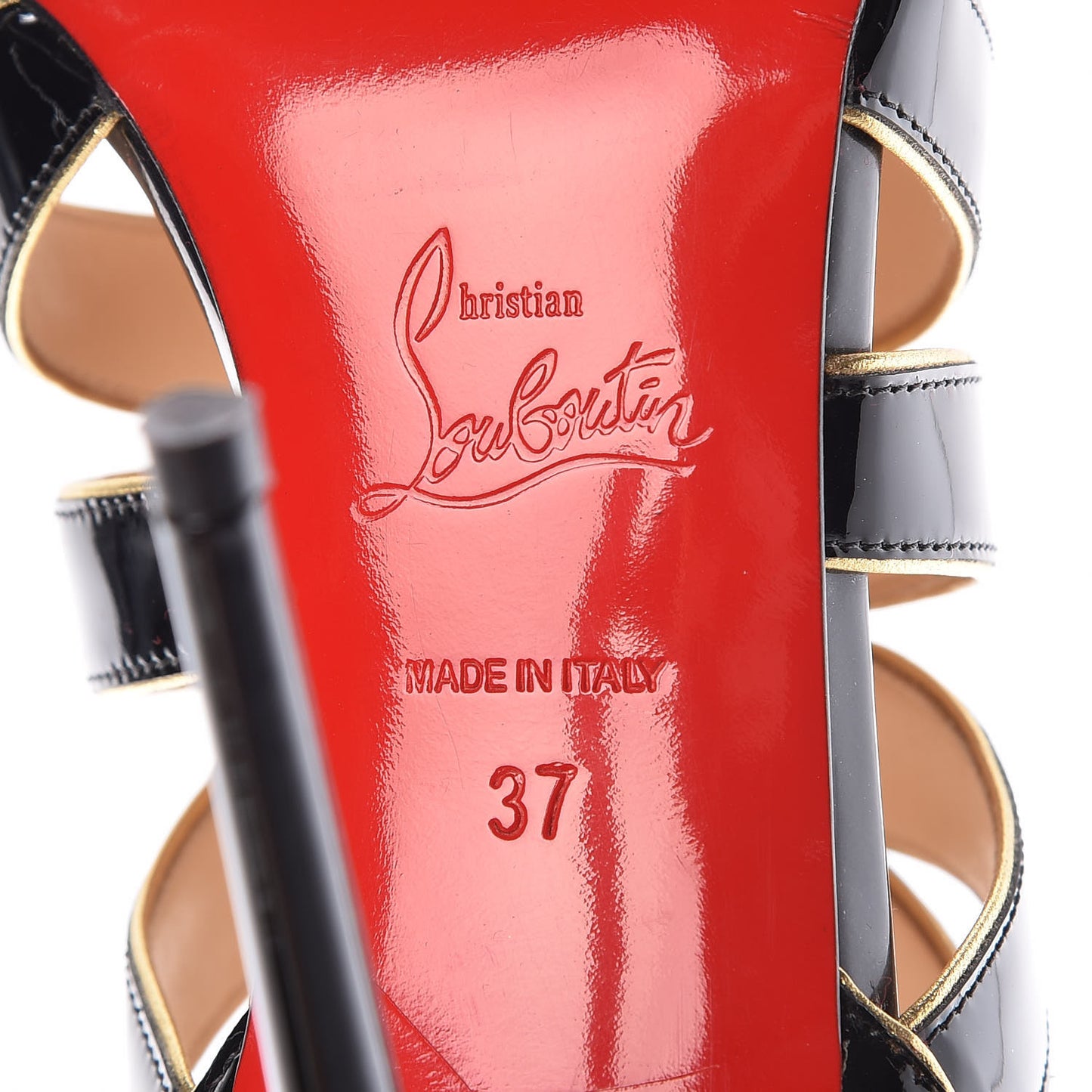 Patent Beauty K 100 Cage Sandals 37 Black