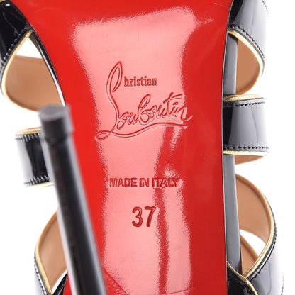 Christian Louboutin Patent Beauty K 100 Cage Sandals 37 Black 6 of 8
