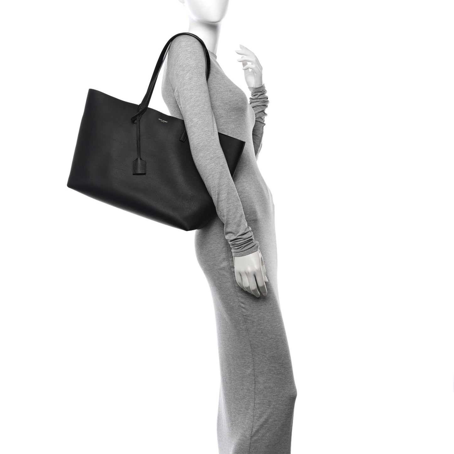 Calfskin Large Shopping Tote Black