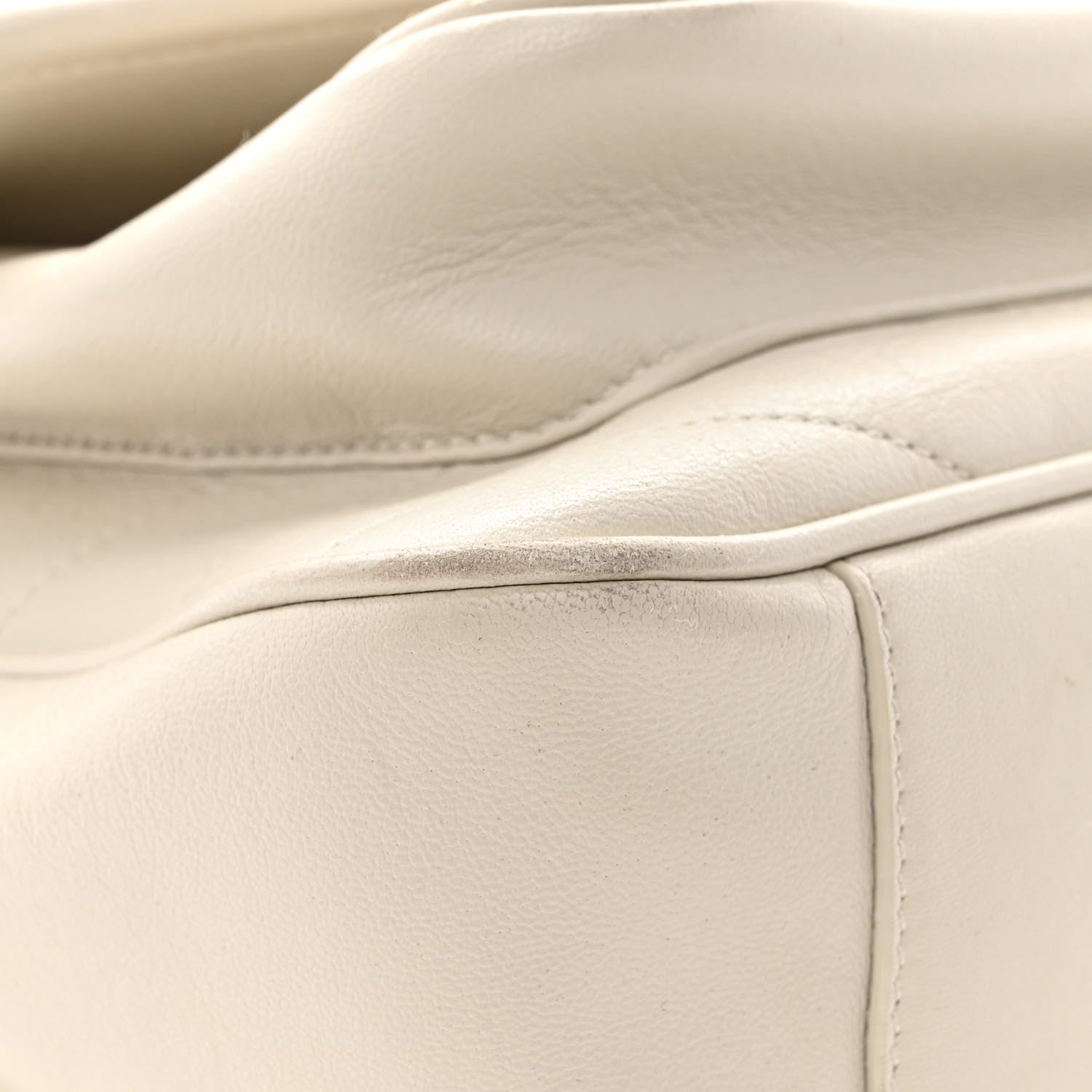 Saint Laurent Lambskin Matelasse Monogram Medium Niki Chain Satchel Ivory 14 of 19