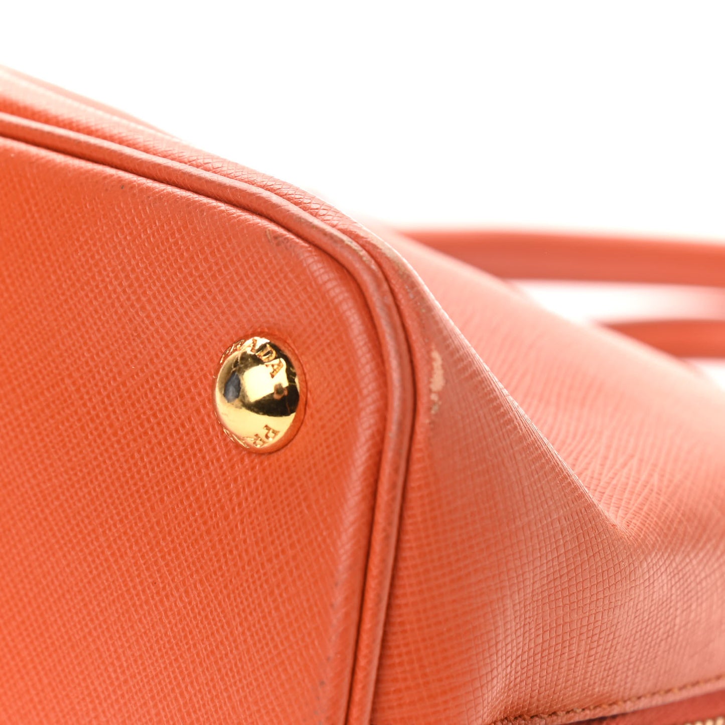 Saffiano Lux Medium Promenade Tote Papaya