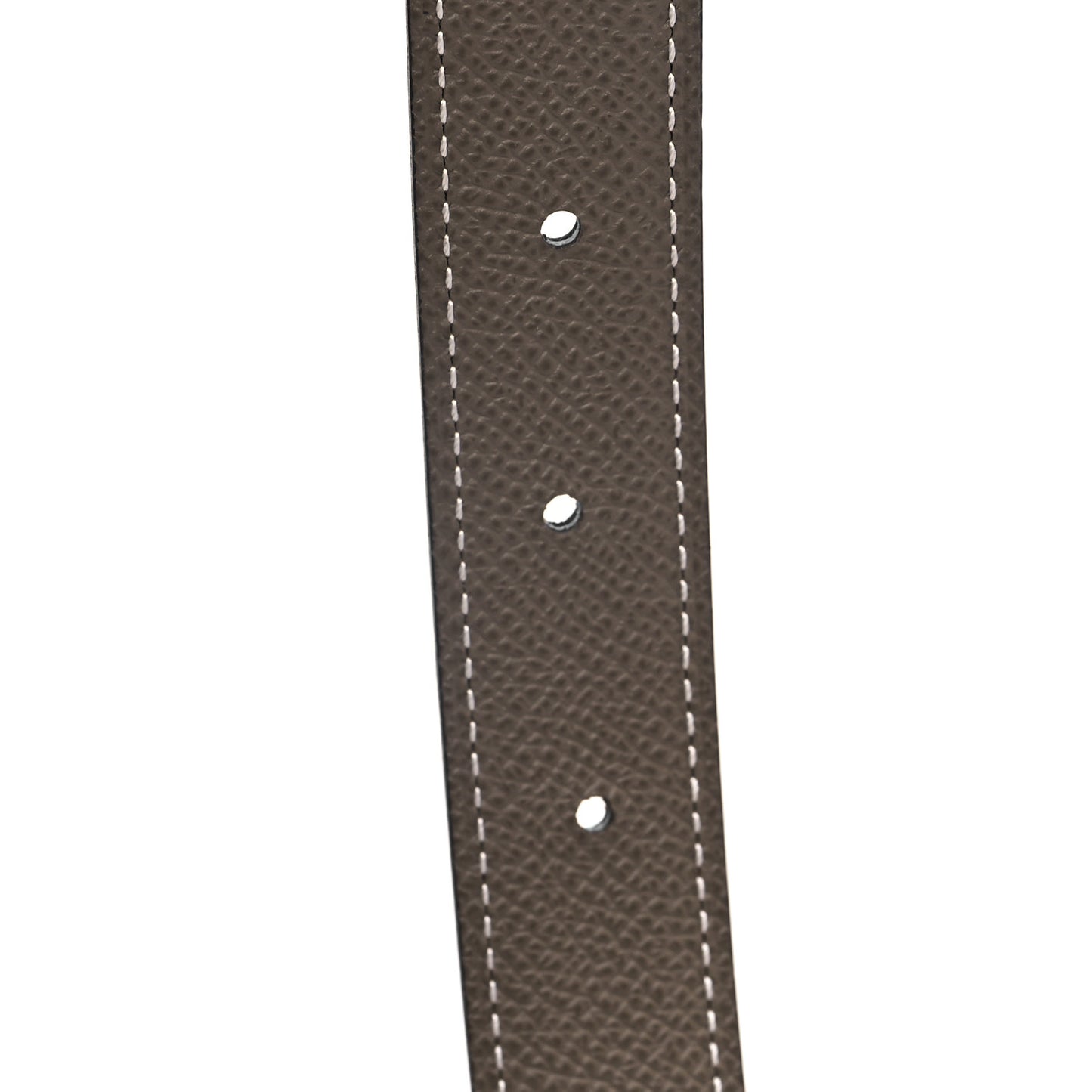 Box Epsom 24mm Mini Constance H Belt 80 Black Etoupe