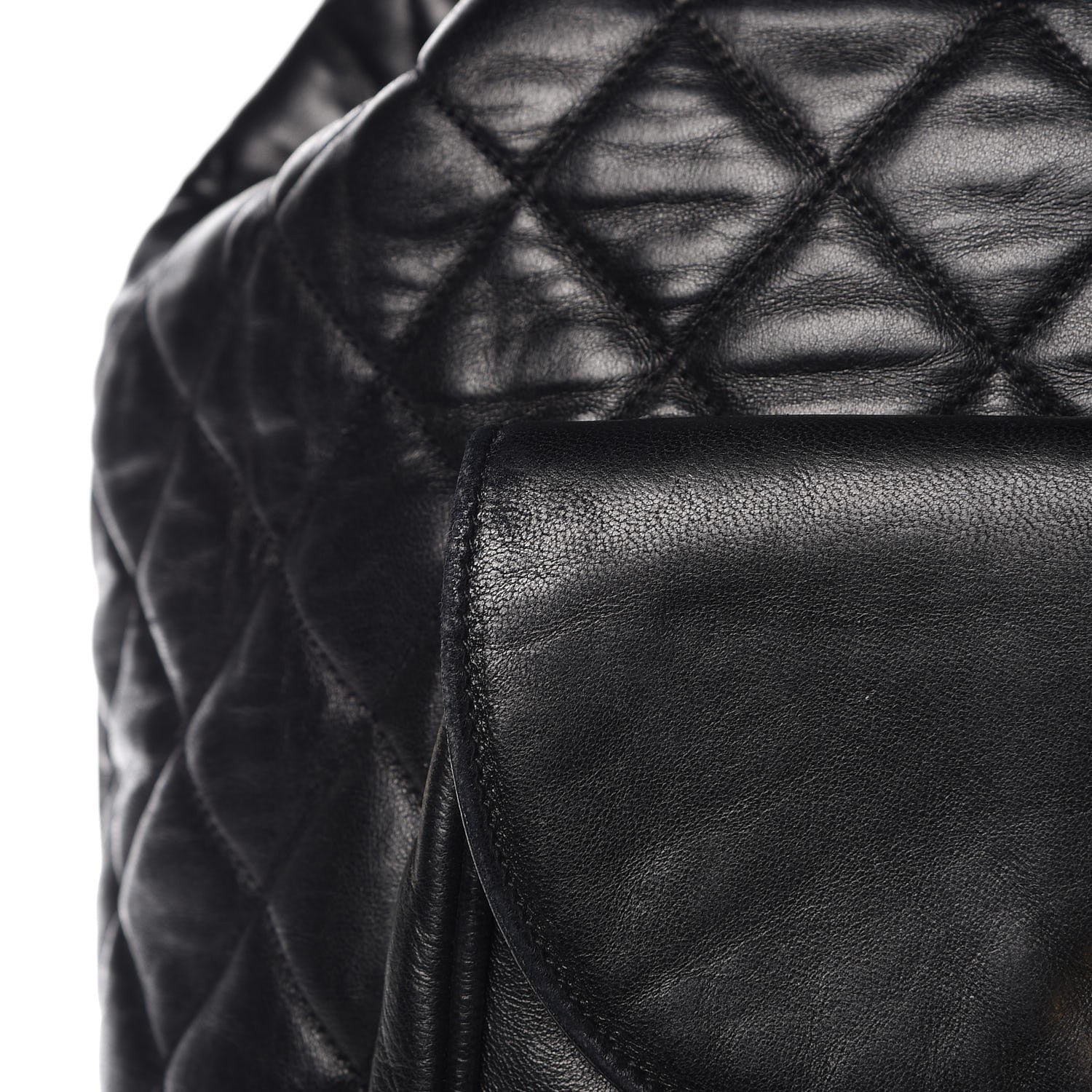 Chanel Lambskin Quilted Drawstring Backpack Black 11 of 11