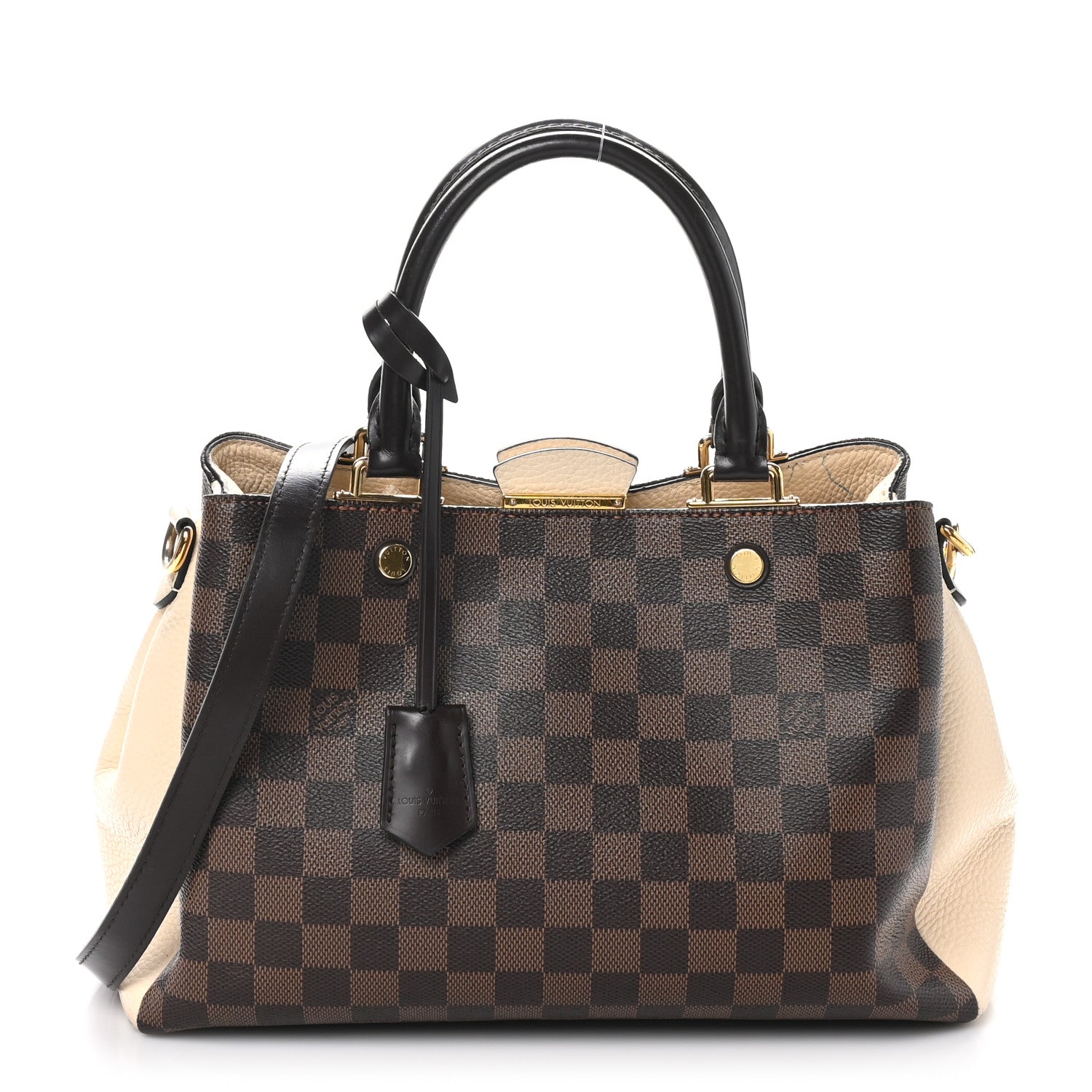 Louis Vuitton Damier Ebene Cuir Taurillon Brittany Creme 1 of 13