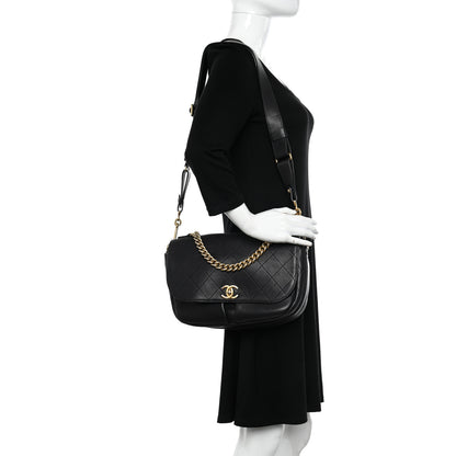 Chanel Calfskin Stitched Small Paris in Rome Messenger Black 2 of 11