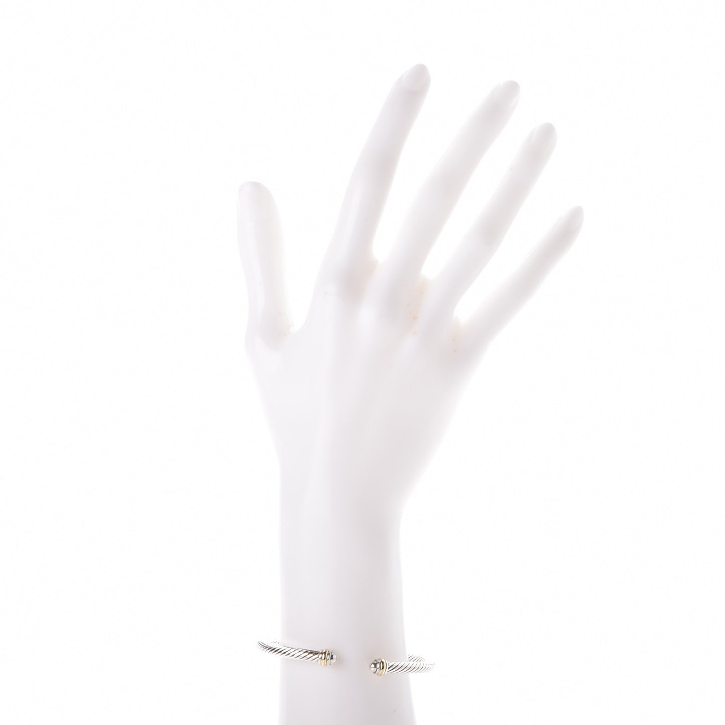 Sterling Silver 18K Yellow Gold 4mm Cable Classics Bracelet