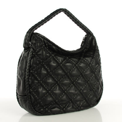 Chanel Lambskin Quilted Hidden Chain Hobo Black 3 of 7
