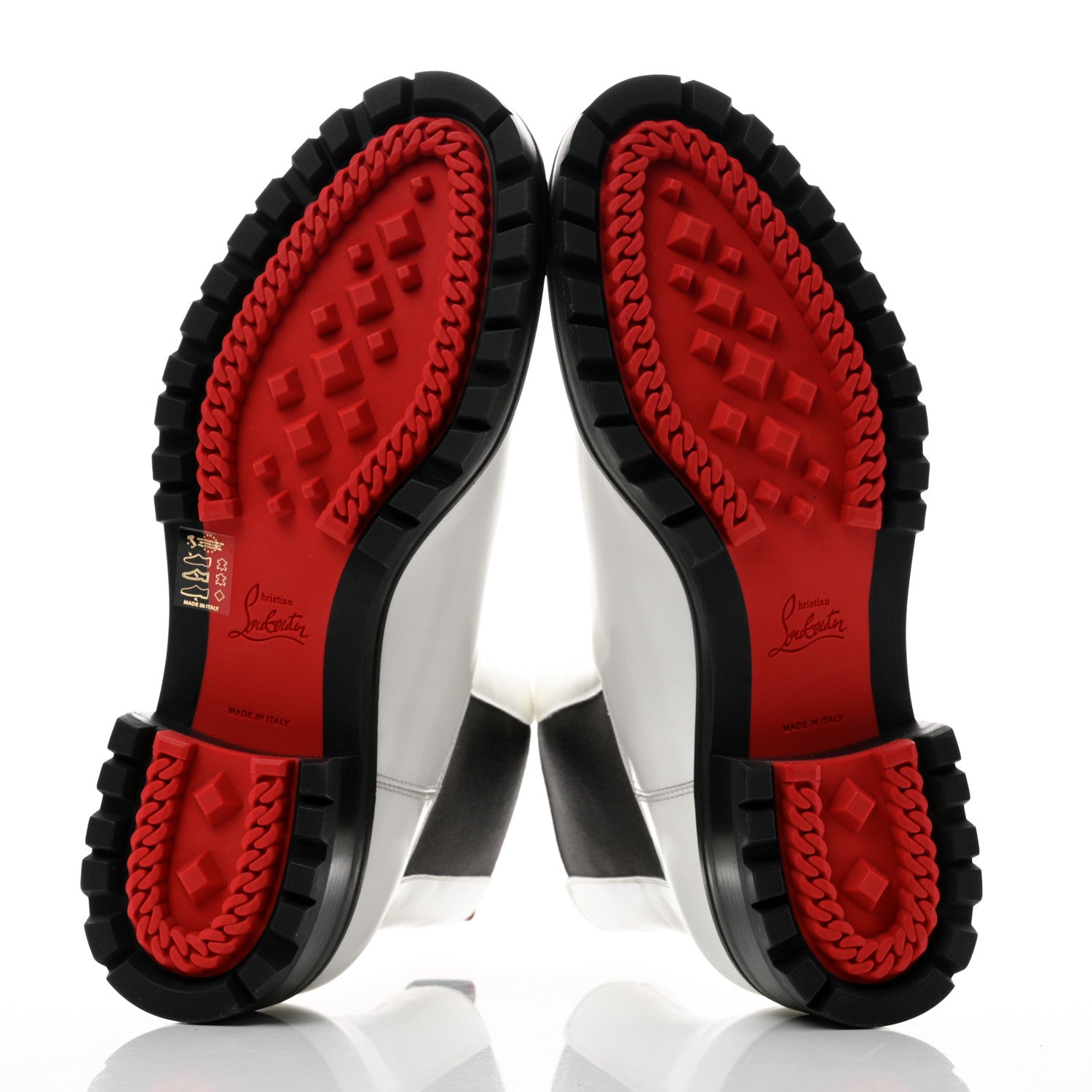 Christian Louboutin Calfskin Abrasivato Motok Flat Boots 40 White 5 of 8