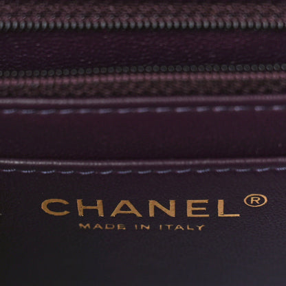 Chanel Shaded Patent Calfskin Quilted Mini Rectangular Flap Red Yellow Dark Purple 6 of 9