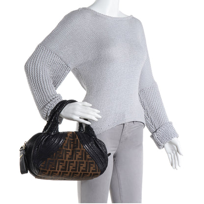Fendi Zucca Nappa Nuvolata Vitello Tortuga Spy Bowler Tobacco Moro 2 of 10