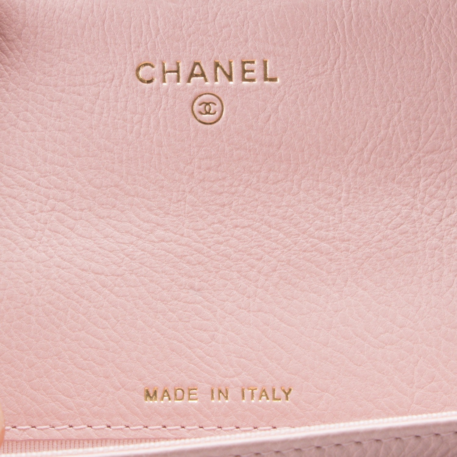 Chanel Calfskin Chevron Quilted Card Holder Wallet Light Pink 7 of 11