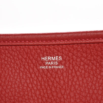 Hermes Taurillon Clemence Evelyne III GM Rouge Casaque 6 of 8