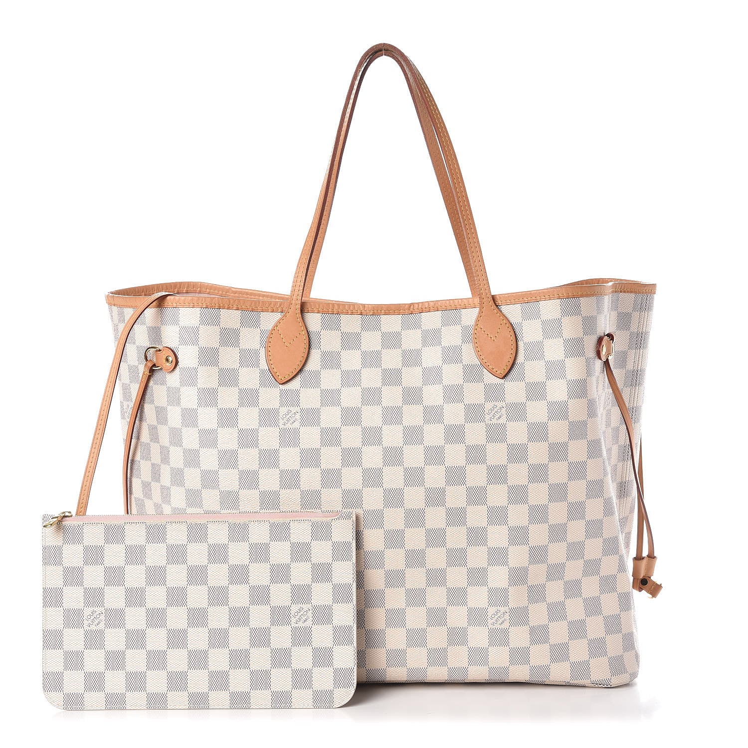 Louis Vuitton Damier Azur Neo Neverfull GM Rose Ballerine 1 of 9