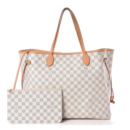 Louis Vuitton Damier Azur Neo Neverfull GM Rose Ballerine 1 of 9