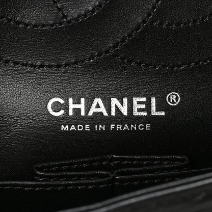 Chanel Aged Calfskin Chevron Quilted 2.55 Reissue 225 Flap Black 6 of 10