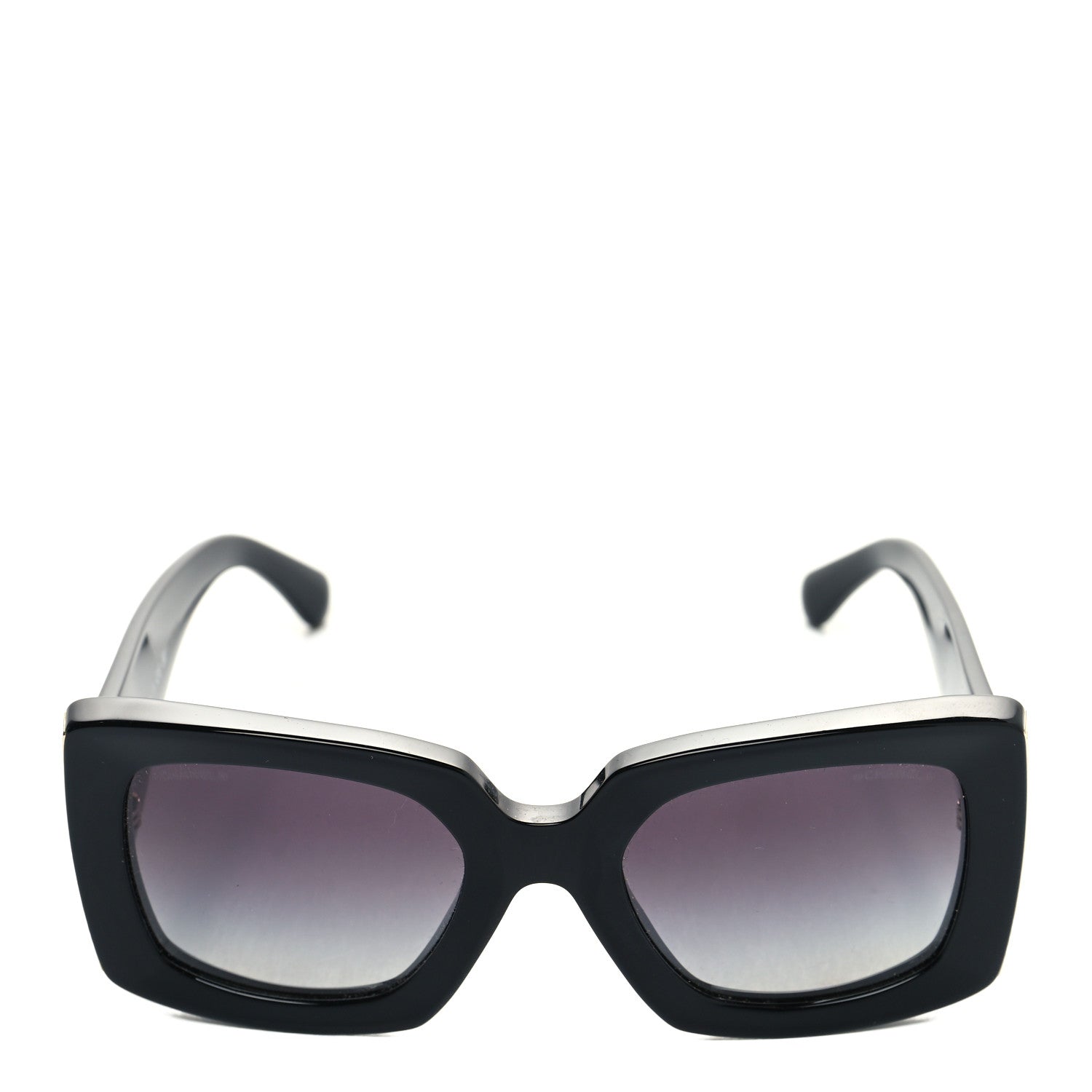 Chanel Acetate Rectangle Sunglasses 5435 Black 2 of 8