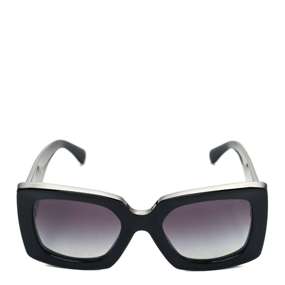 Chanel Acetate Rectangle Sunglasses 5435 Black 2 of 8