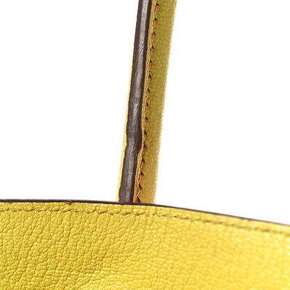 Hermes Chevre Mysore Horseshoe Birkin 30 Rose Confetti Soufre 42 of 47