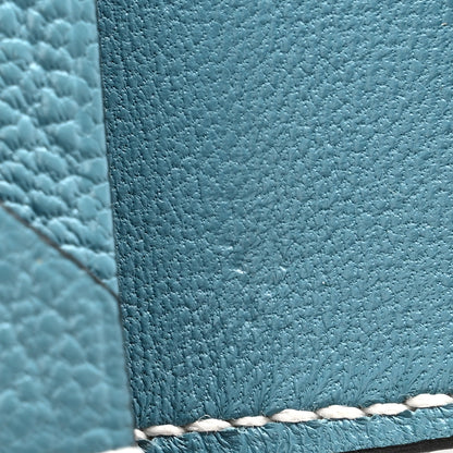 Hermes Chevre Mysore Bearn Card Holder Wallet New Bleu Jean 8 of 13