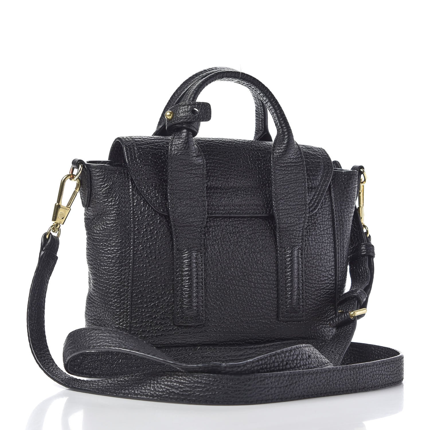 3.1 Phillip Lim Textured Calfskin Mini Pashli Satchel Black 3 of 10