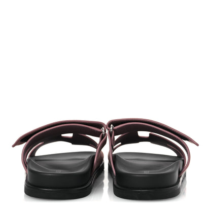 Hermes Suede Goatskin Womens Chypre Sandals 38 Rose Antique 10 of 11