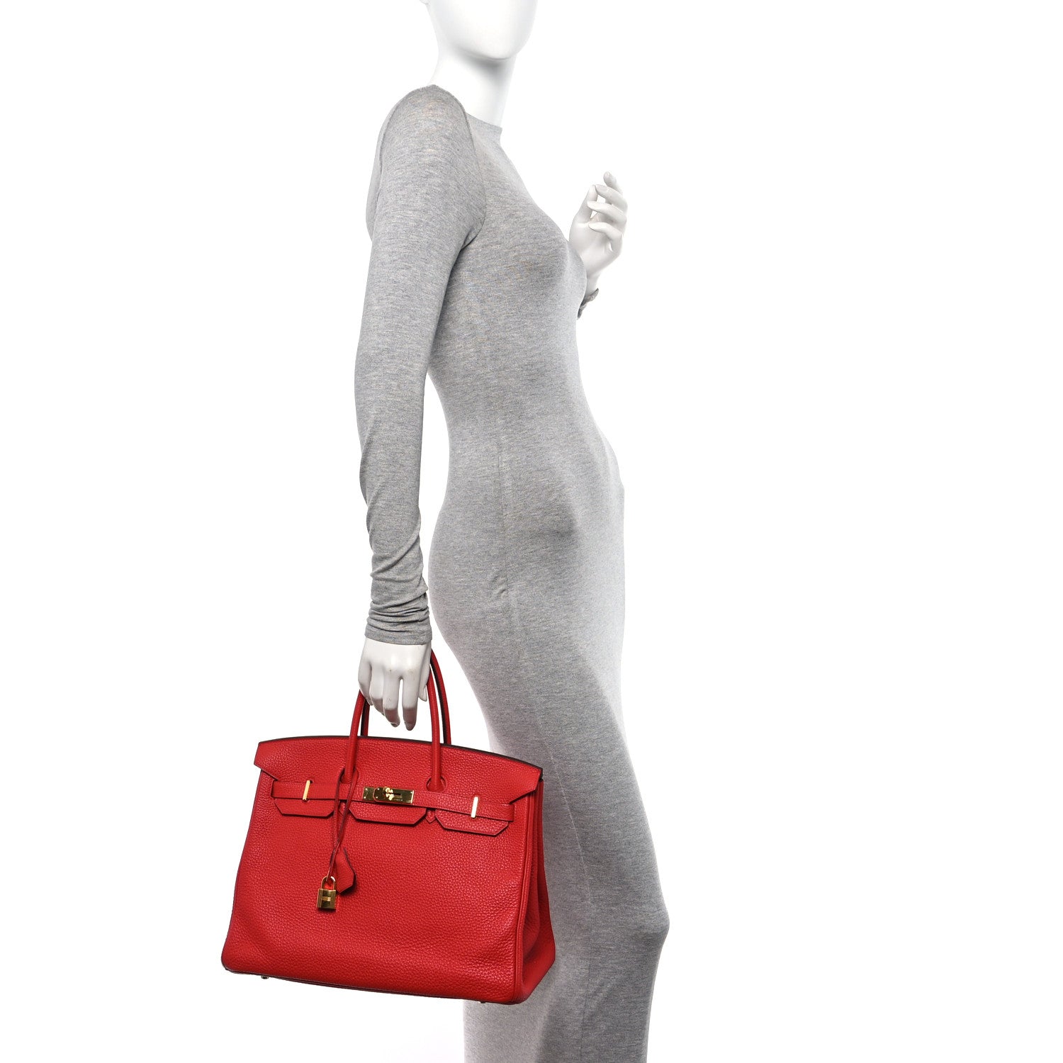 Hermes Togo BIRKIN 35 Rouge Casaque 2 of 17