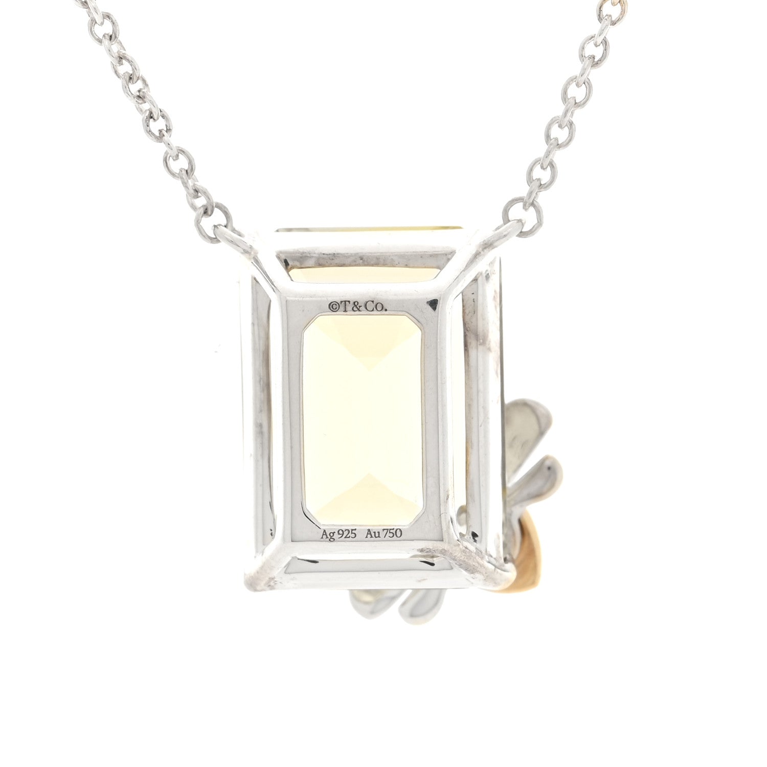 Tiffany Sterling Silver 18K Rose Gold Yellow Quartz Return to Tiffany Love Bugs Ladybug Necklace 4 of 6