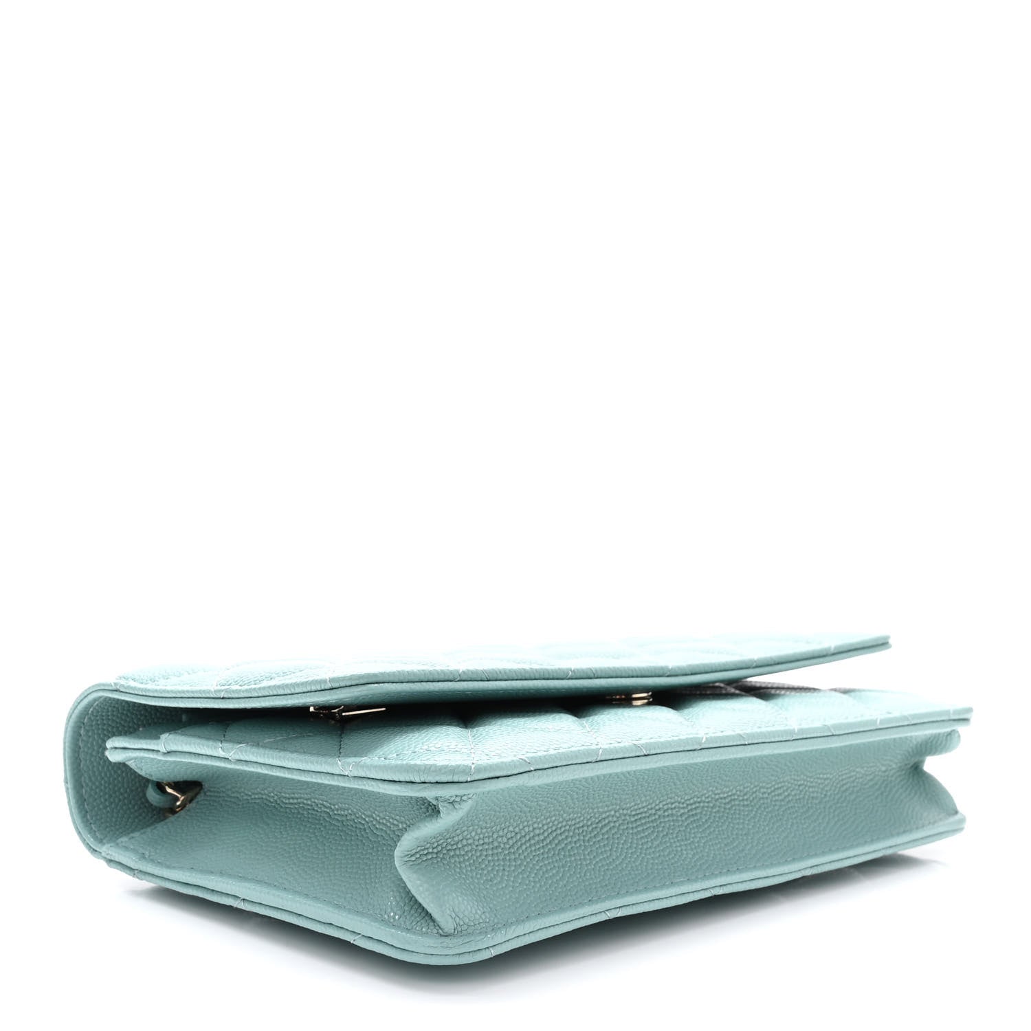 Chanel Caviar Quilted Wallet On Chain WOC Light Blue 4 of 11