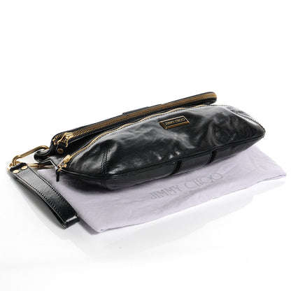 Jimmy Choo Leather Mave Foldover Clutch Black 4 of 7