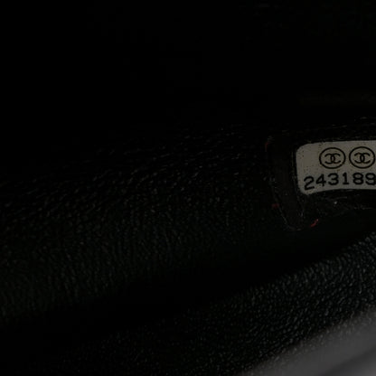 Chanel Lambskin Reverse Chevron Quilted Round Top Handle Flap Black 7 of 11