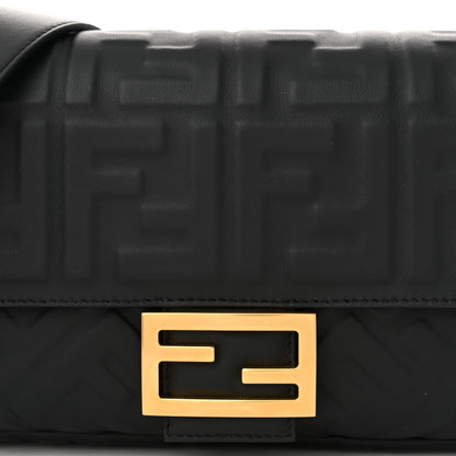 Fendi Nappa FF 1974 Embossed Baguette Black 8 of 11