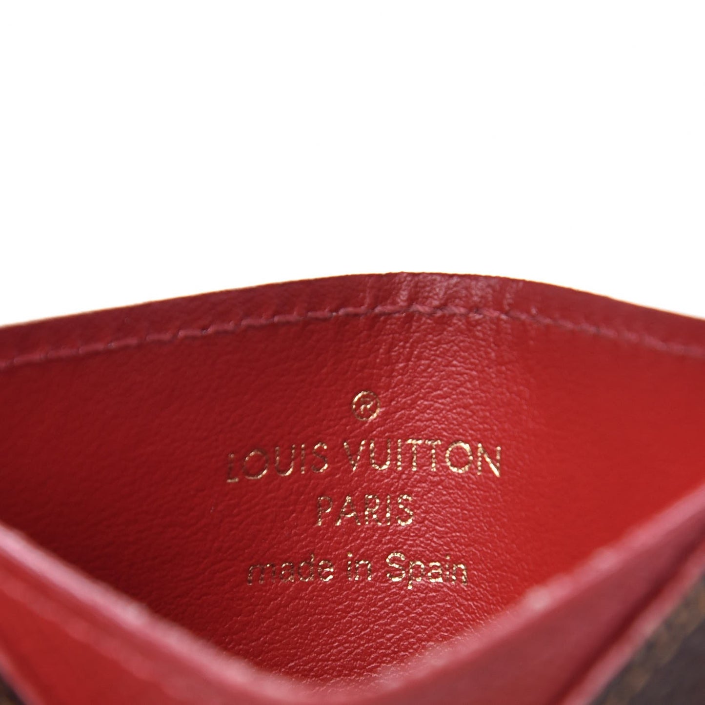 Damier Ebene Caissa Card Holder Cherry