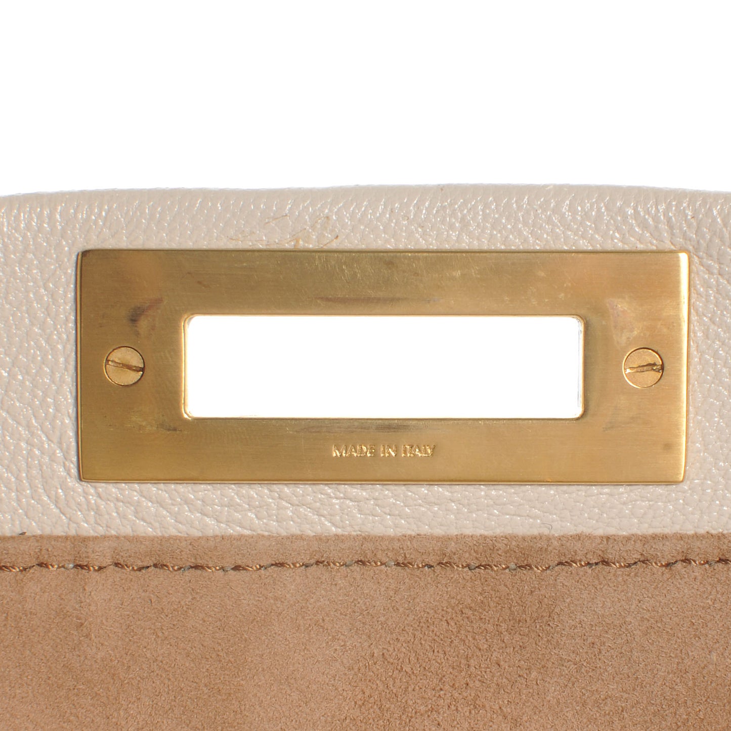 Goatskin Calf Hair Leopard Print Large Peekaboo Iconic Satchel Beige