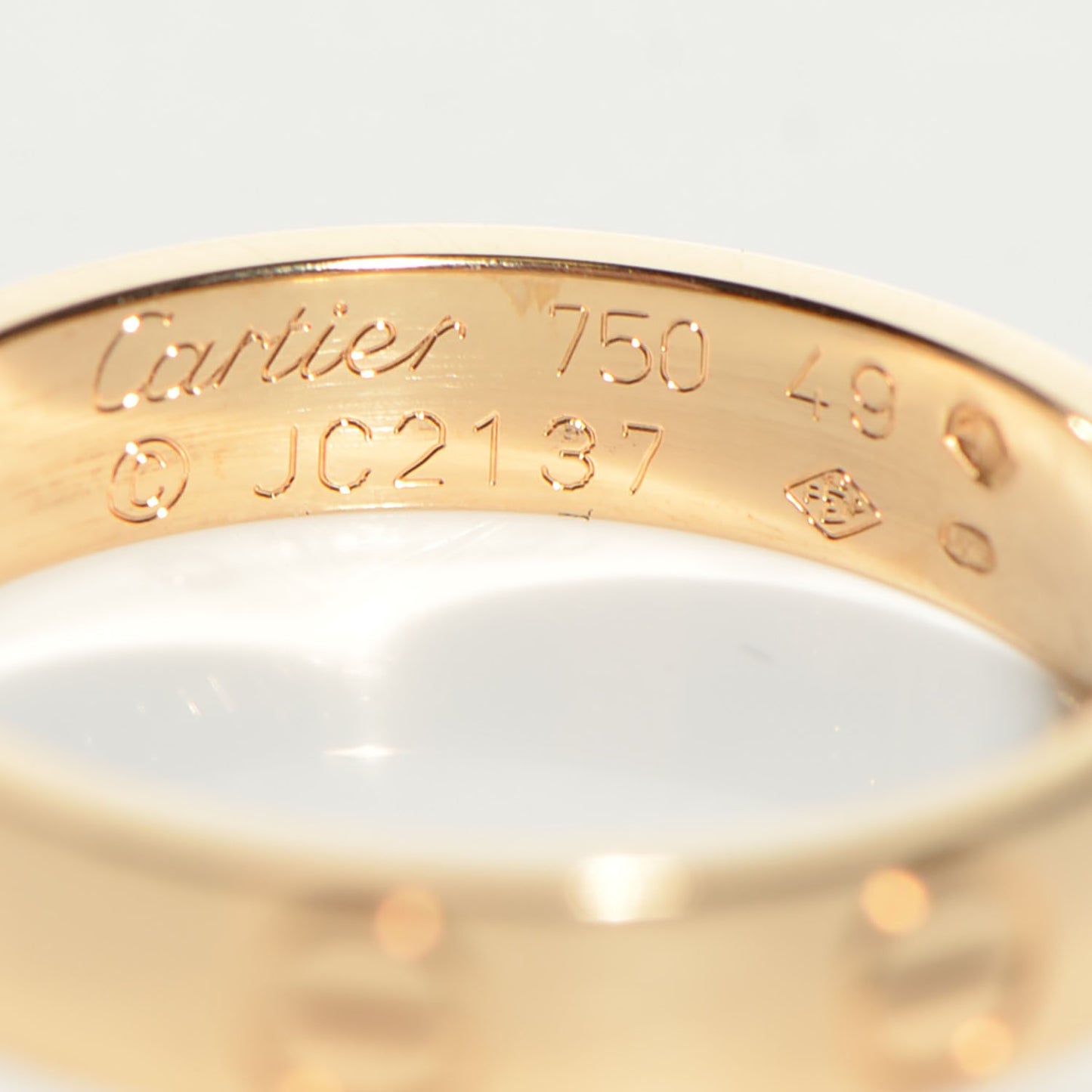 18K Yellow Gold 4mm LOVE Wedding Band Ring 49 4.75