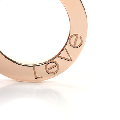 Cartier 18K Pink Gold 3 Diamonds LOVE Pendant Necklace 6 of 7