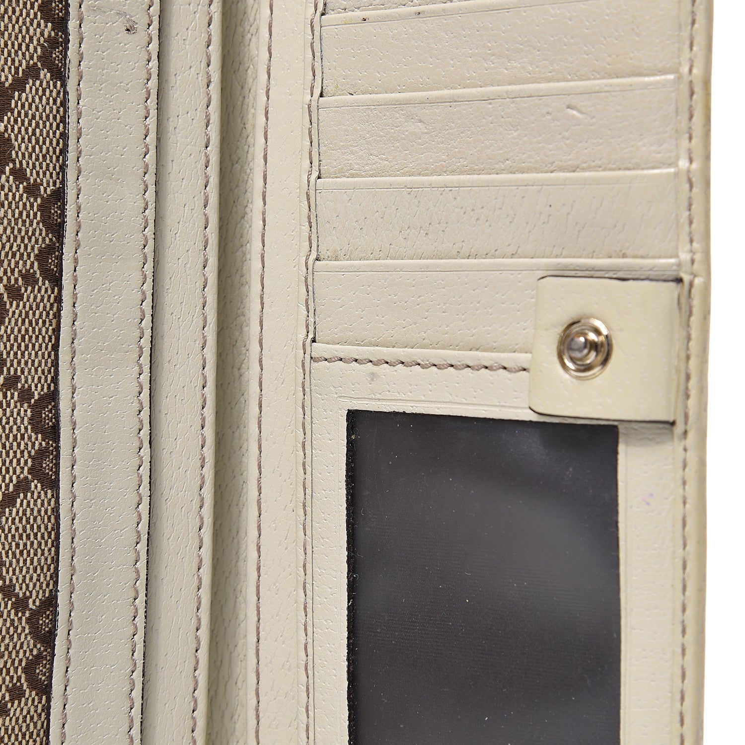 Gucci Monogram Continental Charmy Wallet White 8 of 15