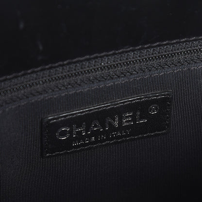 Chanel Patent Quilted Grand Shopping Tote GST Black 6 of 7