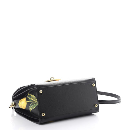 Dolce & Gabbana Dauphine Tulip Printed Medium Greta Satchel Black 4 of 8